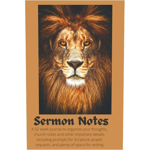 Crystal Gerber Sermon Notes: A 52 week journal to organize your thoughts church notes and other important details, including prompts for Scripture, prayer requests and plenty of space for writing.