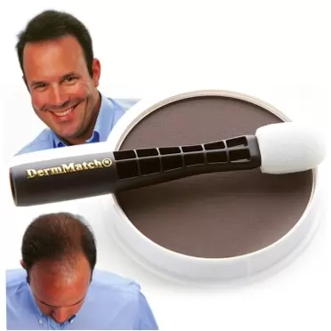 DermMatch Waterproof Hair Loss Concealer. Naturally Thicker Than Hair Fibers & Spray Concealers. (Dark Brown)
