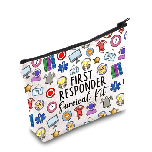 MEIKIUP 911 Dispatcher Gift 911 Dispatcher Survival Kit with Zipper for Coworker 911 Operator First Responders Thank You Gift (911 Dispatcher bag)