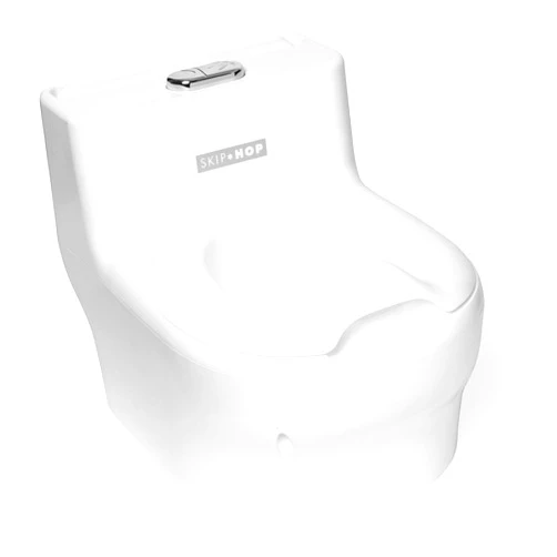 Skip Hop Potty Training Toilet with Easy Clean Coating & Baby Wipes Holder, White, 2 Pounds 1 Count (Pack of 1) Potty