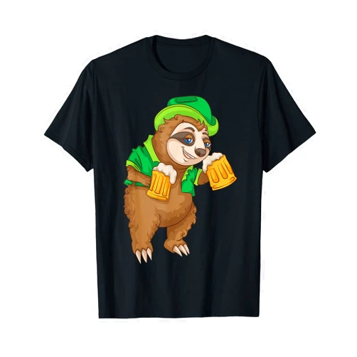 Cool Slow Animal October Celebration Men Designs Cute Sloth Oktoberfest | Funny German Beer Festival Gift T-Shirt
