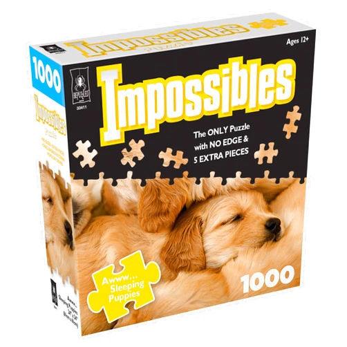 BePuzzled | Impossibles Puzzles: Awww…Sleeping Puppies Challenging Puzzles with a Twist for Advanced Puzzlers Ages 15 and Upy, 1000 Pieces