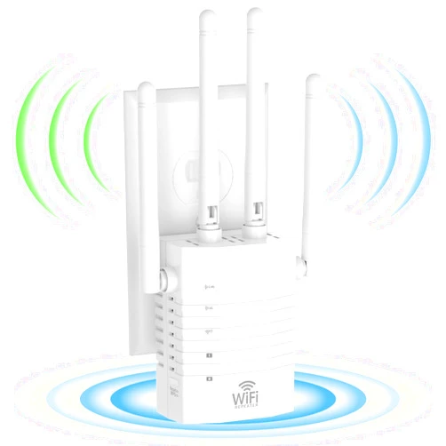 NHUUEOD WiFi Extender, Covers Up to 12880 Sq.ft and 105 Devices, 1200Mbps WiFi Range Extender, WiFi Extenders Signal Booster for Home & Outdoor, Long Range Internet Booster, Dual Band 5GHz/2.4GHz