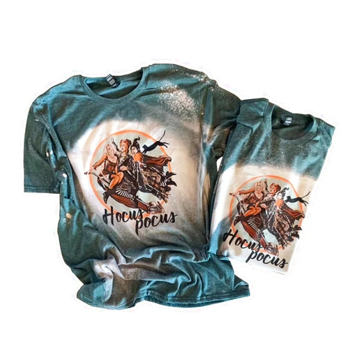 TAIUICY Women Hocus Pocus Halloween Shirt for Women Tie Dye Gradient Sanderson Sister Witch Fall Shirt Halloween Movie Tops