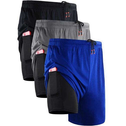 NELEUS Men's 2 in 1 Running Shorts with Liner,Dry Fit Workout Shorts with Pockets