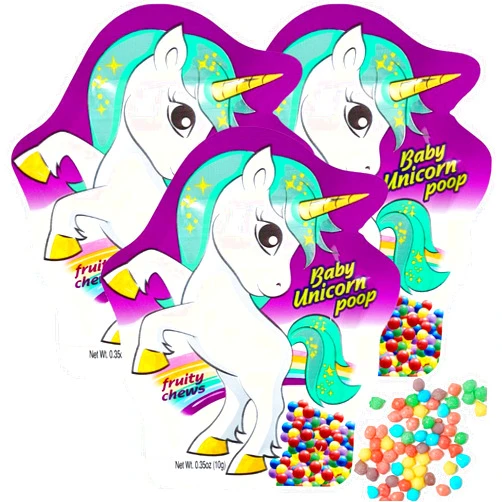 4YoreElves Baby Unicorn Poop Candy Fruit Chews, Delight your Kids with these Adorable Unicorn Candy Party Favors and Goody Bag Fillers, Perfect Decorations for your Unicorn Party or Event, By 4YoreElves, Pack of 24 x 0.35oz