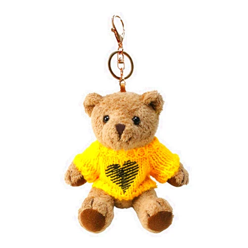 VICKYPOP Cute Teddy Bear Keychain, Soft Bear Keyring Backpack Accessories, Valentine Gift for Women Men
