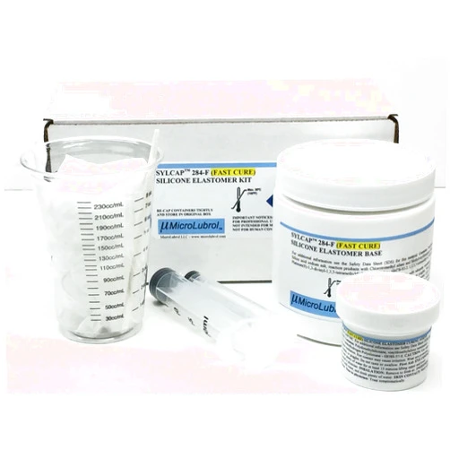 MicroLubrol SYLCAP 284-F (Fast Cure) Silicone Elastomer Encapsulant Kit, Transparent, Optically Clear, 10:1 Mix, 500 Gm/ML (0.5 Kg), Faster Than Sylgard 184 and Similar