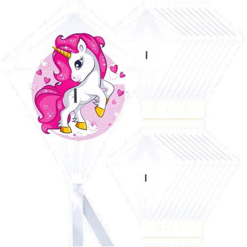 Hungdao 20 Pack DIY Kites for Boys and Girls, Kite Making Kit White Blank Kites Painting Decorating Coloring Kite Party Pack with Swivel Line and Colour Pen for Outdoor Park Beach Grassland Activities