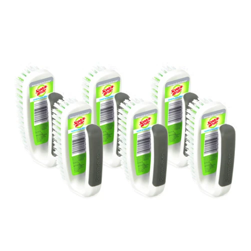 Scotch-Brite Hand & Nail Brush, 6 Brushes for Cleaning Fingernails, Hands, and your Home, Removes dirt under nails, Nonscratch Clean Tile, Grout, Cutting Boards, Utensils