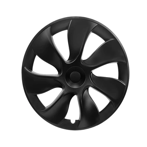 KAVANIC Fits Tesla Model Y Wheel Cover Hubcap 19 Inch Matte Black Support Logo (1 PCS - Side1) Blade Style 2020-2024 Model Y Gemini Wheel Cover Replacement