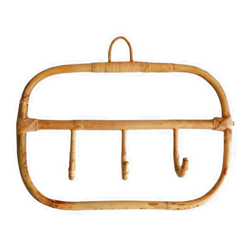 Bns7fapq Tlwangl Wall Hooks Nordic Vintage Rattan Wall Hooks Clothes Hat Hanging Hook Crochet Hangers for Home Hotel Dorm Decor Clothes Organizer (Color : Wood Color)