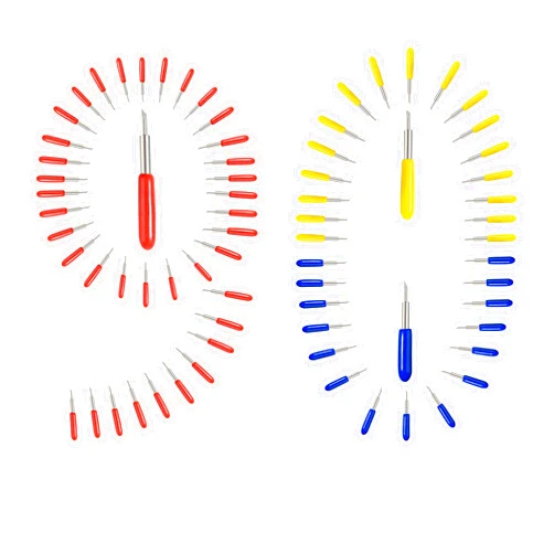 PLOOTA 90PCS Replacement Blades for Cricut Blades for Explore Air 2/Air 3/Maker 3/Expression,60PCS 45°Standard Blades, 15PCS 30°Fine Point Blades and 15PCS 60°Deep Cut Blades