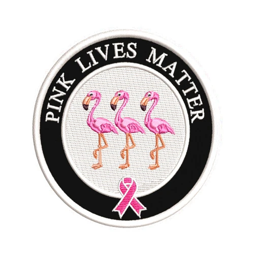 Sassy Treasures Breast Cancer Awareness Pink Lives Matter Flamingos 3.5
