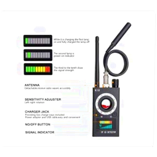 ALLRIER Anti Spy Detector, RF Signal Detector & Camera Finder, Bug Detector, Wireless Hidden Camera Detector for GPS Tracking GSM Listening Device Finder
