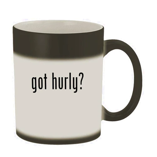 Knick Knack Gifts got hurly? - 11oz Magic Color Changing Mug, Matte Black