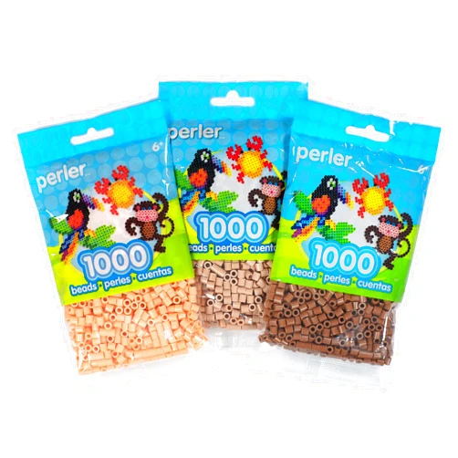 Perler Fuse Bead Set 3-Pack Bundle, Light Brown, Tan, and Sand 3 Pack