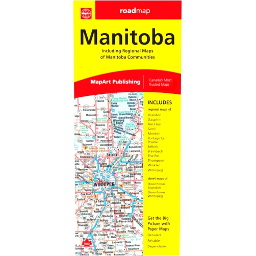 MapArt Publishing Corporation Manitoba Road Map