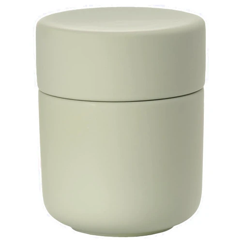 Zone Denmark Ume Taupe Cosmetic Jar - Elegant and Functional Storage Solution for Your Beauty Essentials, Infusing Scandinavian Design into Your Vanity Space (Eucalyptus Green)