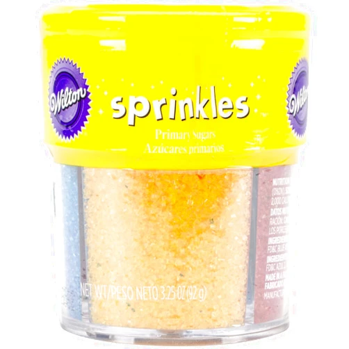 Wilton Primary Sugar Crystals Baking Supplies, 4.4 oz, Multicolored