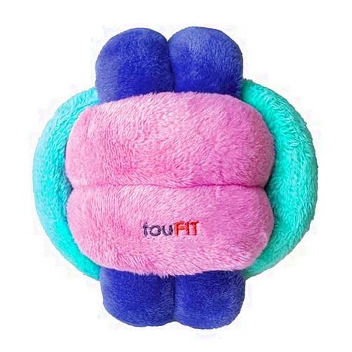 FOUFIT FouFouBrands Hide n Seek Knotted Snuffle Ball Treat Dispensing Nosework Toy for Dogs, Pink, Green Purple, Small