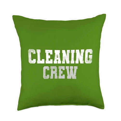 St Patrick's Neat Freak Vacuumologist Funny Crew Clean Up Team Custodian Grunge Cleaner Throw Pillow, 18x18, Multicolor