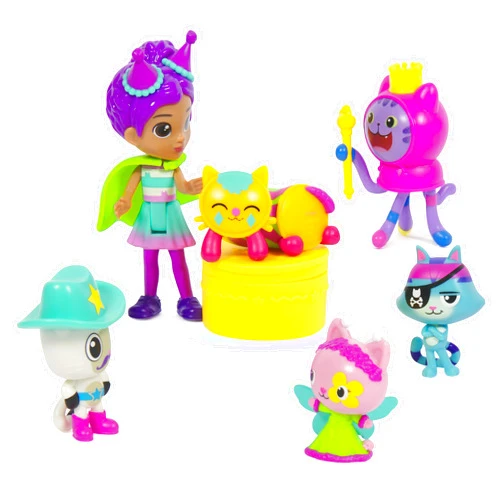 Gabby's Dollhouse, Celebration Themed Figures with Gabby Girl, 5 Cat Toy Figures, Surprise Toys & Dollhouse Accessories, Kids Toys for Girls & Boys 3+