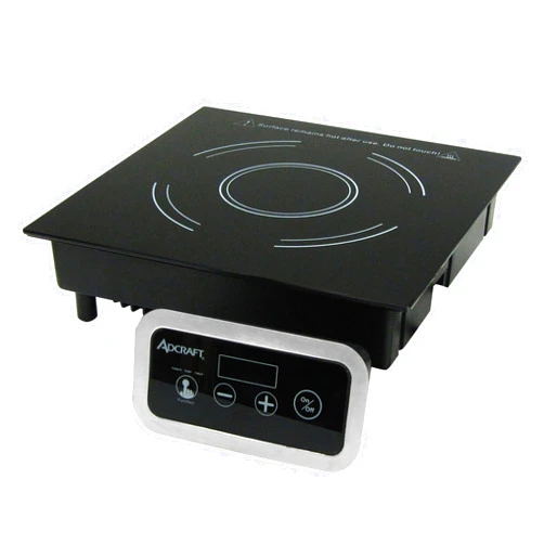 Adcraft Drop-In Induction Range Cooker with Remote Control and Ceramic Glass Surface, Fast Heating with 180-Min Timer, 120V, Gray