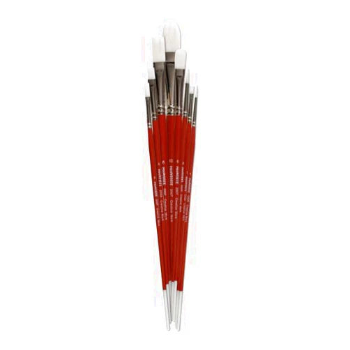 Creative Mark Pro White Soft Filament Acrylic Paint Brushes - Set of 8 - Versatile Synthetic Brushes for Acrylic Painting, Gouache, Oils & Caseins