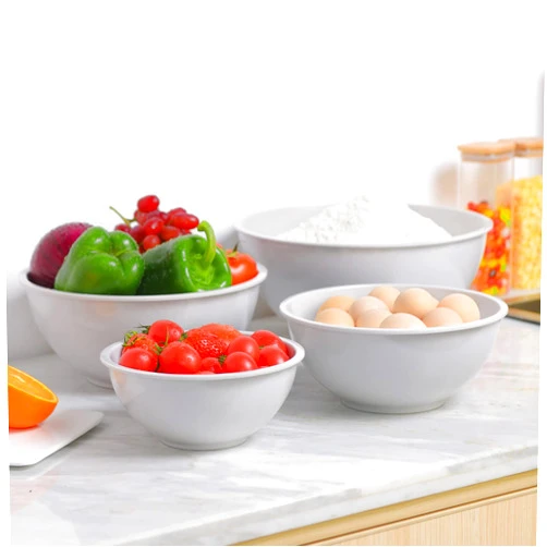 Joviton HOME Joviton 8-Piece Light Gray Melamine Mixing Bowls with Lids Set, Large Mixing Bowl for Kitchen, Great Nesting Bowls for Space Saving Storage