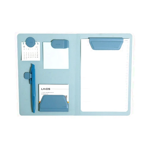 LHIDS Creative A5 Magnetic Padfolio, Left & Right Handed Compatible, Business Planner, Magnetic Accessories, Notebook Organizer, Card Holder - Ideal for Professionals, Students, Meetings, Sky Blue