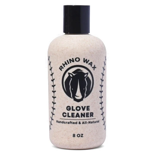 Rhino Wax Baseball Glove Cleaner (8 oz) - All Natural Baseball Cleaner Gently and Effectively Removes Dirt and Grime from Gloves and Mitts - Critical First Step for Glove Care - Made in USA