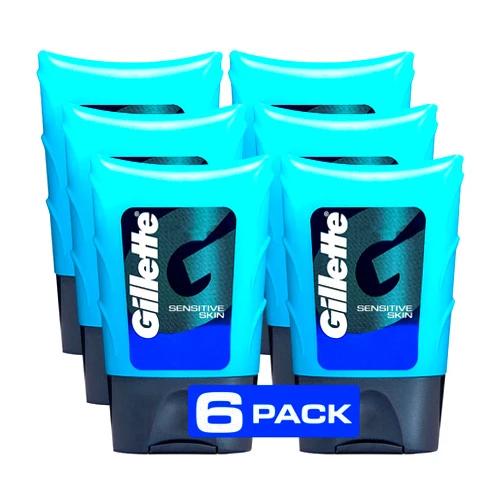 Gillette After Shave Gel for Men, Aftershave for Men, After Shave Lotion for Men, Calms, Soothes and Refreshes Sensitive Skin, Light Fragrance, 2.5 oz, Pack of 6, After Shave Cologne Men, Aftershave