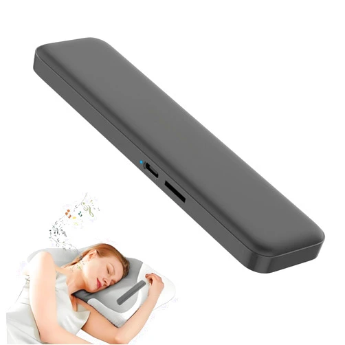 Melolax Bone Conduction Pillow Speaker for Sleep,Included 8G TF Card Privacy Under Pillow Travel Bluetooth Sleep Bar Pillow Speaker for Side Sleeper,3D Deep Bass with Timer,Volume Adjustment