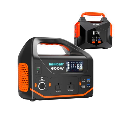 Bailibatt Portable Power Station Bundle 600W and 150W Generators for Home, Camping, and Emergency Use