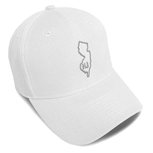 Speedy Pros Custom Baseball Cap New Jersey State Map Nj Embroidery Dad Hats for Men & Women