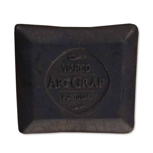 Viarco ArtGraf Art Graf Water-Soluble Tailors Chalk Square Disc, Carbon Black