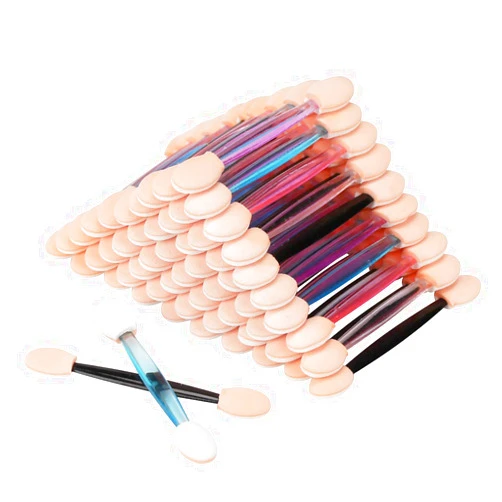 SEGMINISMART Akstore 200PCS Disposable Dual Sides Eye Shadow Sponge Applicator Eyeshadow Brushes Makeup Brush (Multicolors)