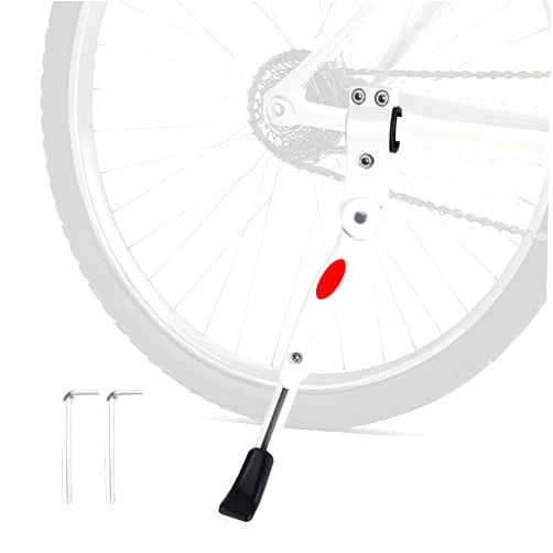 Hauojaus Bicycle Kickstand, Aluminium Alloy Bike Kickstand, Adjustable Bicycle Kickstand, Easy to Install Kick Stand, Rear Side Bike Stand, Non-Slip Foot for 24