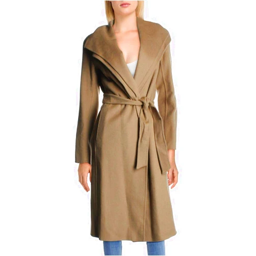 Tahari Women's Peacoat Wool Blend Double Face Winter Trench Coat