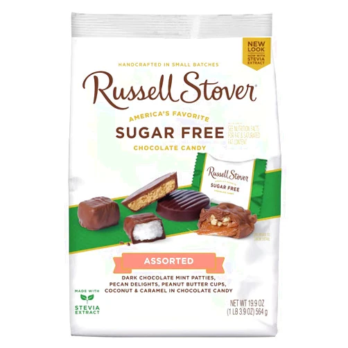 BOOMQQ Russell Stover Sugar Free 5 Flavor Assortment Candies 19.7 Ounce Value Bag