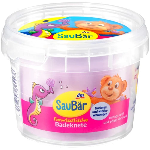 SauBär SauBaer Bath Dough Formtastische in Purple or Green Color - 100 g (3.53 oz) - Made in Germany