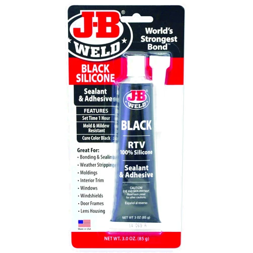J-B Weld 31319 Black RTV Silicone Sealant and Adhesive - 3 oz.