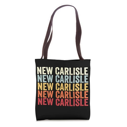 New Carlisle Ohio New Carlisle OH Retro Vintage Text Tote Bag