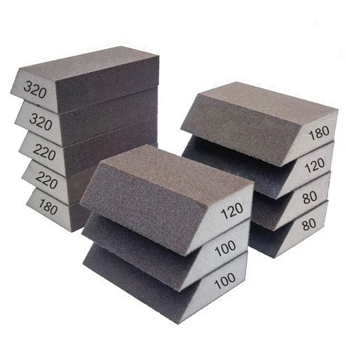 SACKORANGE 12 Pack Single Sanding Sponge Set - 80/100/120/180/220/320 Grit Sanding Blocks Assortment, Washable and Reusable