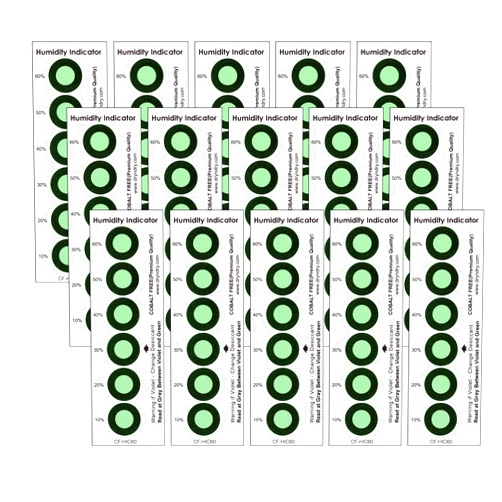 Dry & Dry [15 Packs] Premium Cobalt Free Humidity Indicator Cards(Reusable 6 Spots)