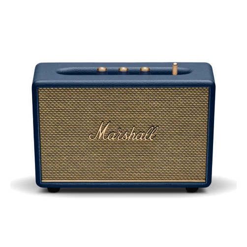 Marshall Acton III Bluetooth Home Speaker - Loud Stereo Sound with Bass and Treble Controls | Plug-in Powered | 3.5 mm Aux Input - Midnight Blue