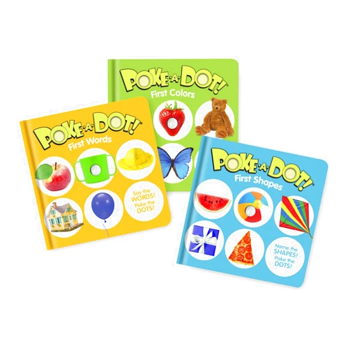 Melissa & Doug Poke-a-Dot Children’s Books 3-Pack – First Words, Shapes, And Colors
