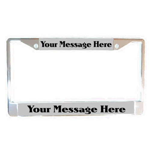 AlphaNumeric Engravers Chrome Personalized Laser Engraved License Plate Frame W/Free Screw Covers *** Customize On Line Now!
