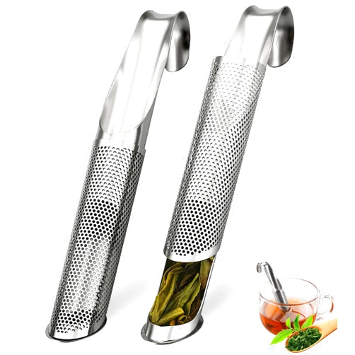 YZRIZX 2 Pack Tea Infusers, Extra Fine Mesh Tea Strainer for Loose Tea, Stainless Steel Long Handle Tea Steeper Diffuser for Leaf Tea, Coffee, Spices, Seasonings